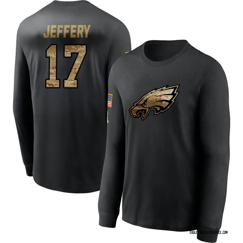 Jordan Mailata Philadelphia Eagles Men's Legend Olive Salute to Service  Sideline Long Sleeve T-Shirt