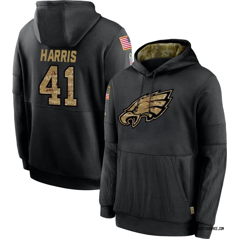 Anthony Harris Philadelphia Eagles Men's Legend Olive Salute to Service  Sideline Long Sleeve T-Shirt