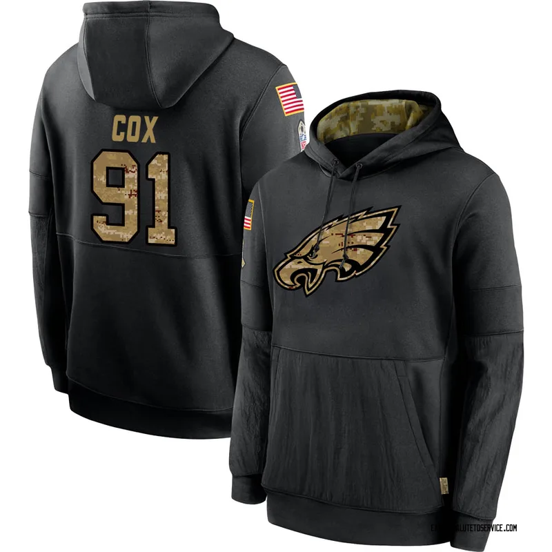 Fletcher Cox Philadelphia Eagles Youth Legend Olive Salute to Service  Sideline Long Sleeve T-Shirt