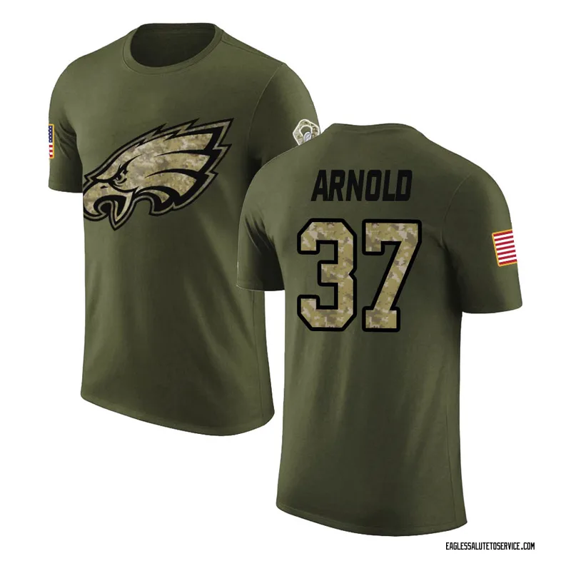 Mens Grayland Arnold Philadelphia Eagles Legend Olive Salute To Service T Shirt 