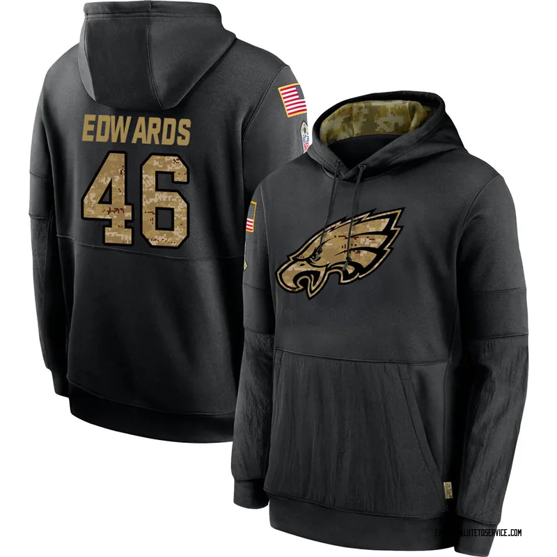 Herman Edwards Philadelphia Eagles Men's Legend Olive Salute to Service  Sideline Long Sleeve T-Shirt