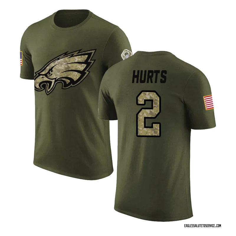 Men's Jalen Hurts Philadelphia Eagles Legend Olive Salute to Service T