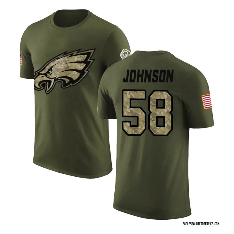 Jason Kelce Philadelphia Eagles Men's Legend Olive Salute to Service T-Shirt