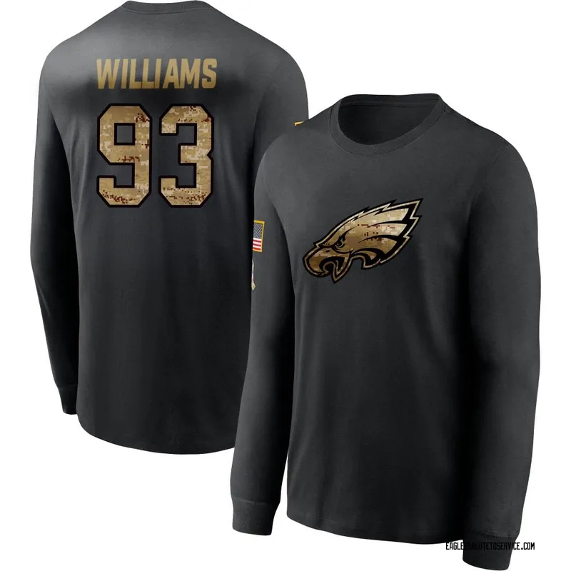 Alshon Jeffery Philadelphia Eagles Men's Legend Olive Salute to Service  Sideline Long Sleeve T-Shirt