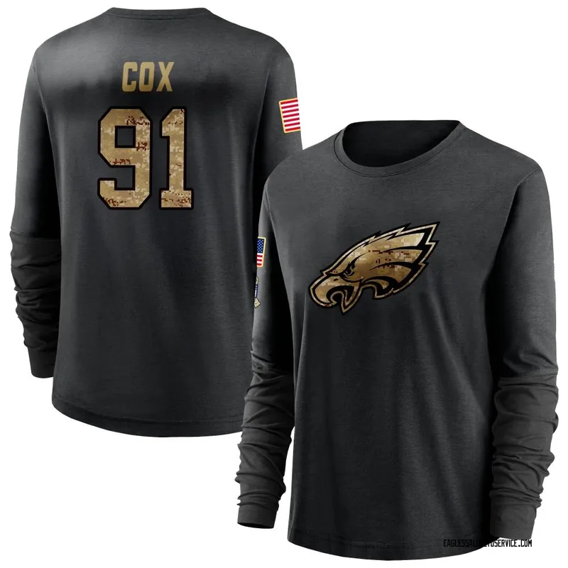 Fletcher Cox Philadelphia Eagles Youth Legend Olive Salute to Service  Sideline Long Sleeve T-Shirt