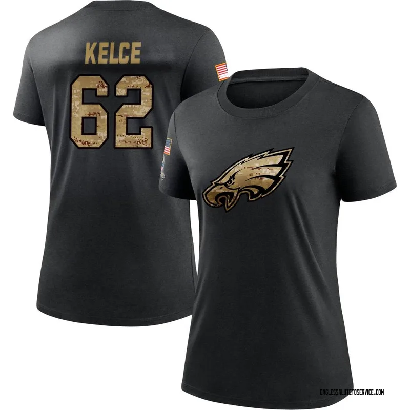 Jason Kelce Philadelphia Eagles Men's Legend Olive Salute to Service T-Shirt